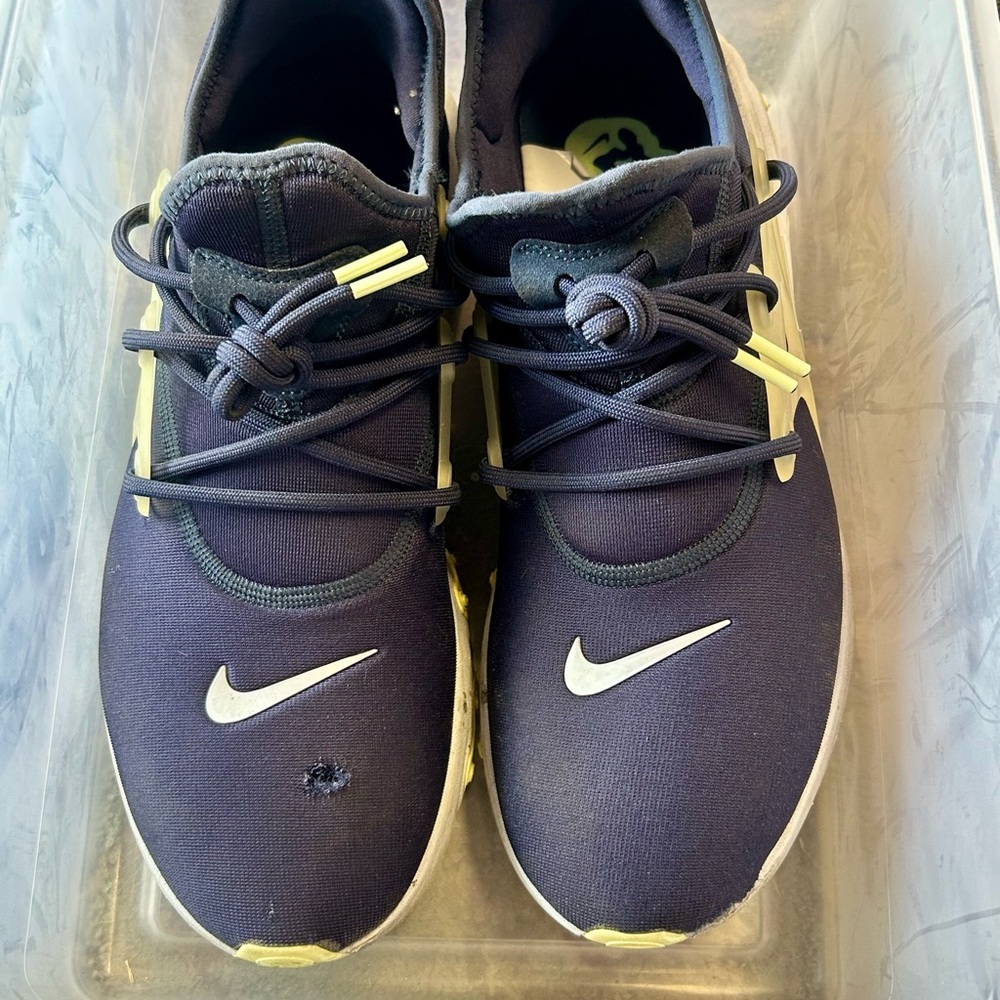 Nike Dark Blue Sneakers with White and Yellow Details